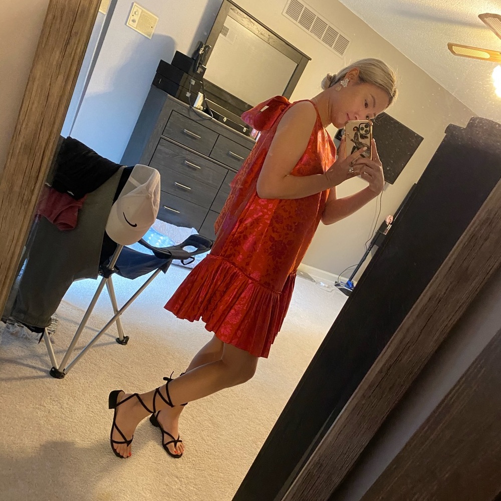 Segovia jacquard mini dress from Anthropologie